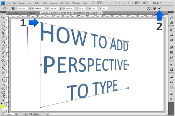 photoshop perspective text step 4